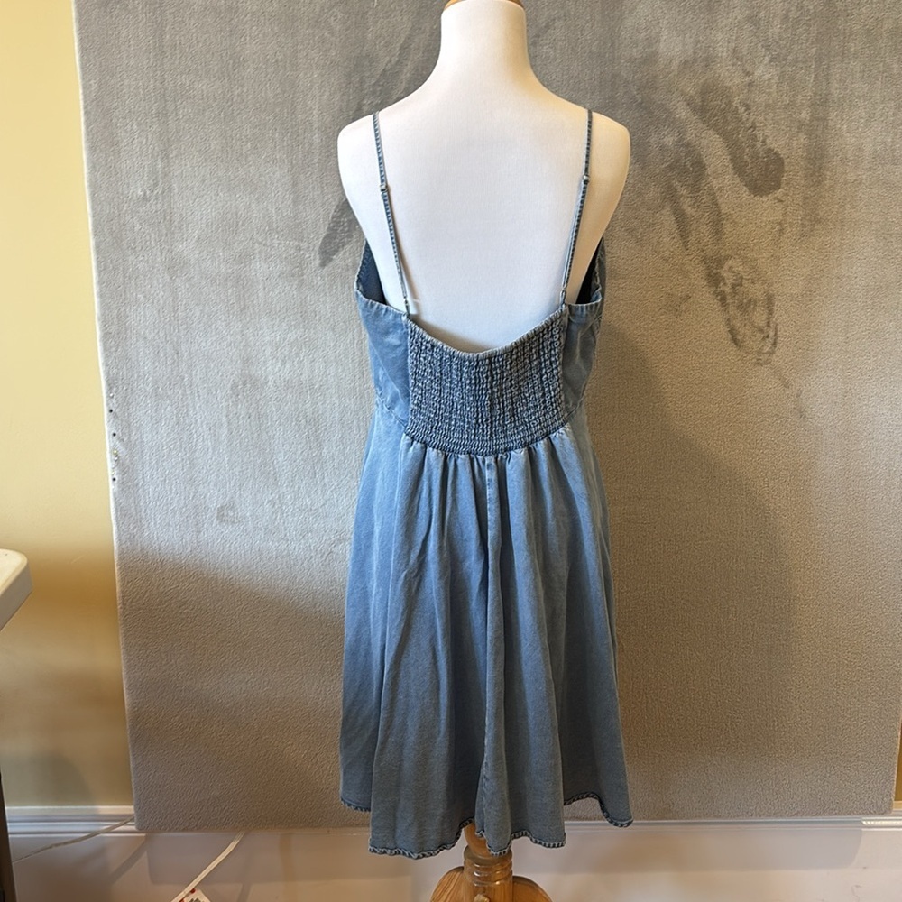 Gap Sz L Lyocell Sundress Classic Y2K 90’s Coastal Beach Western Festival - Picture 3 of 8